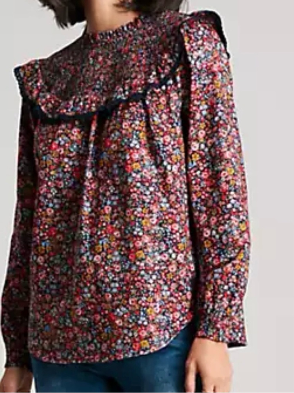Joules Delilah Ditsy Floral Smocked Top